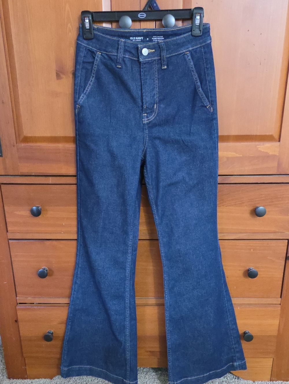 Old Navy Women's Dark Indigo Wide Leg Jeans